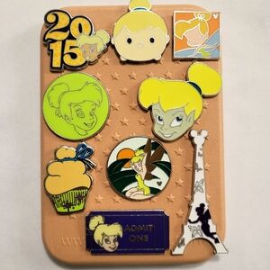 TINKER BELL Disney Trading Pins Bundle w/NEW PINFOLIO
